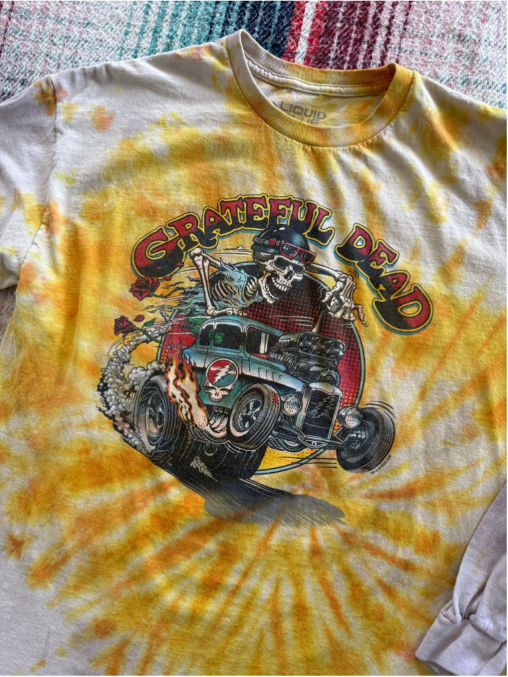 Liquid Blue Grateful Dead Truckin’ Tie Dye T-Shirt XL